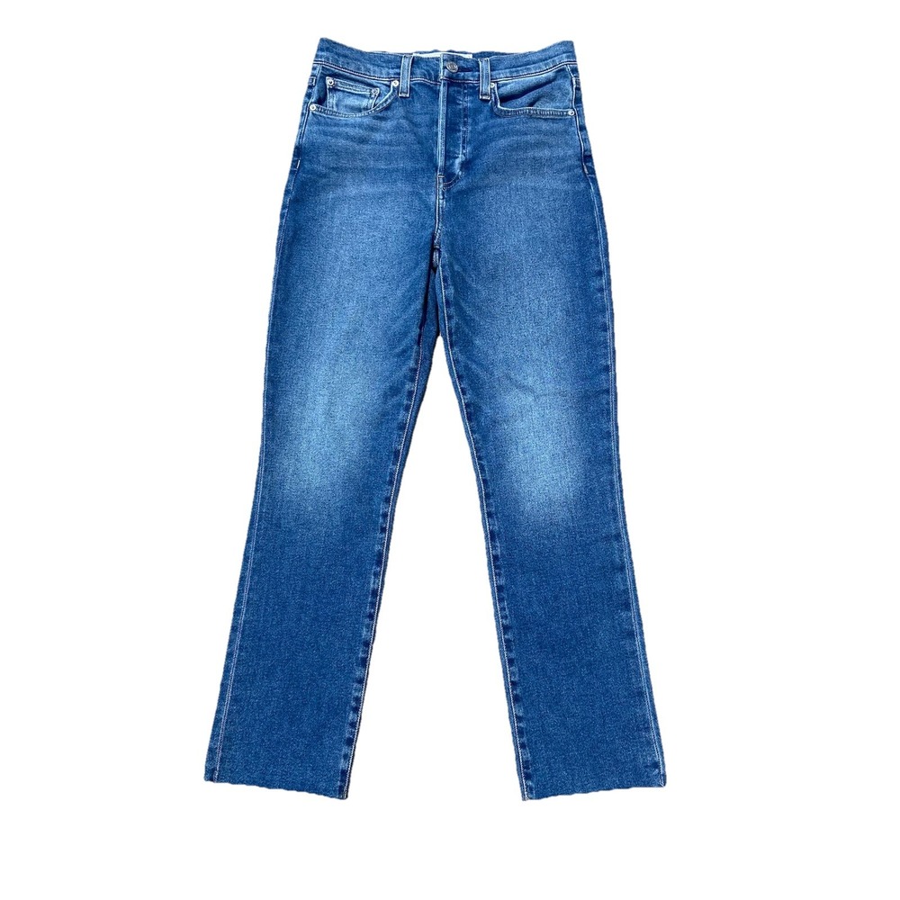 Frank & Eileen Size 27x27 Antique Blue Medium Wash Cork Straight Leg Denim Jeans - Picture 11 of 12